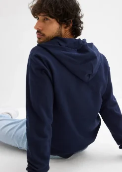 Sweat zippé à capuche 100% coton