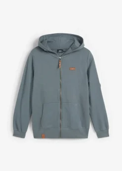 Sweat zippé à capuche, 100% coton