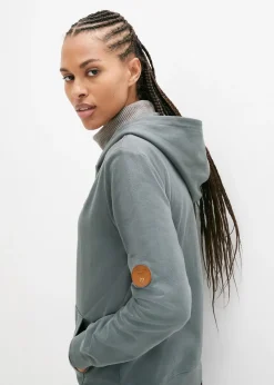 Sweat zippé à capuche, 100% coton