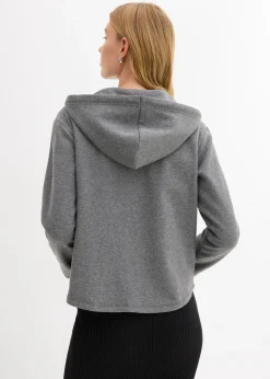 Sweat zippé à capuche avec polyester recyclé