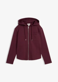 Sweat zippé à capuche avec polyester recyclé