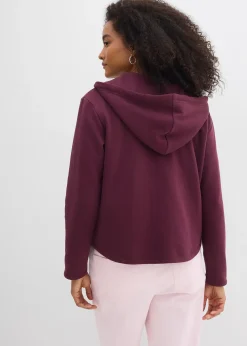 Sweat zippé à capuche avec polyester recyclé