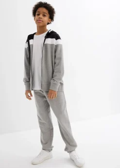 Sweat zippé à capuche en coton mélangé