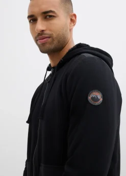 Sweat zippé à capuche et doublure peluche