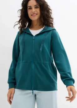 Sweat zippé à capuche, extensible
