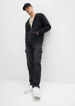 Sweat zippé ample à capuche