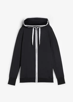 Sweat zippé en coton extensible