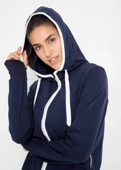 Sweat zippé en coton extensible