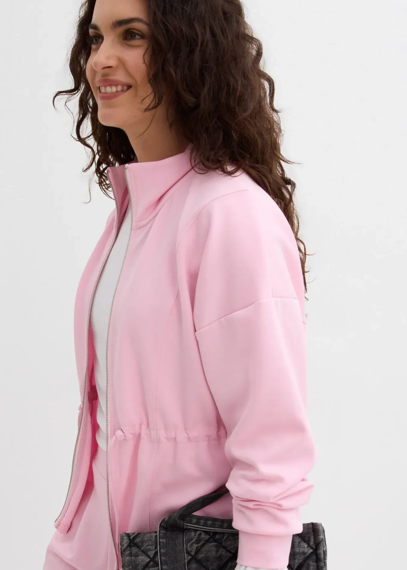 Sweat zippé en matière néoprène douce