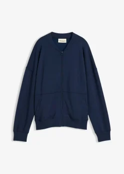 Sweat zippé oversize en matière néoprène