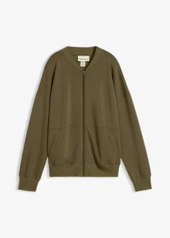 Sweat zippé oversize en matière néoprène