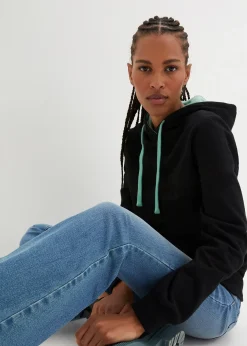 Sweat-shirt à capuche avec détails contrastants