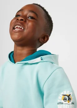 Sweat-shirt à capuche en coton mélangé doux
