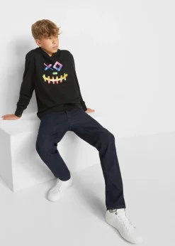 Sweat-shirt à capuche en coton mélangé doux