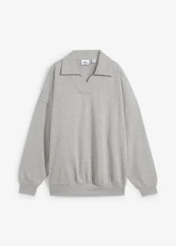 Sweat-shirt col polo et encolure en V
