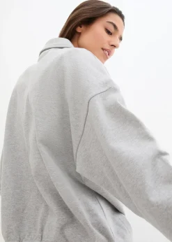 Sweat-shirt col polo et encolure en V