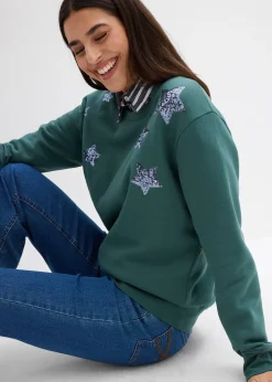 Sweat-shirt en coton mélangé