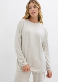 Sweat-shirt long aspect maille