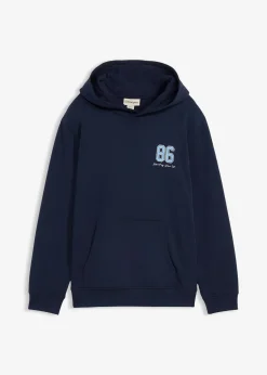 Sweat-shirt loose à capuche 100% coton, grand imprimé dos