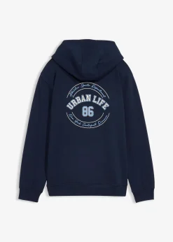 Sweat-shirt loose à capuche 100% coton, grand imprimé dos