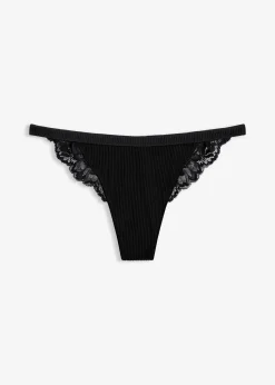 Tanga string en matière douce et côtelée