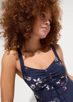 Tankini à fronces (ens. 2 pces)