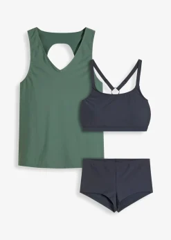 Tankini (ens. 3 pces) avec haut de maillot bandeau