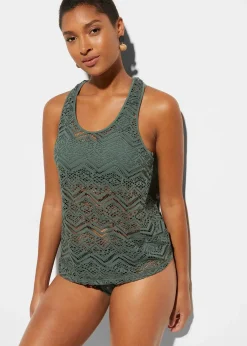 Tankini (ens. 2 pces) en dentelle