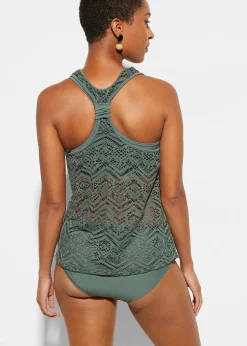 Tankini (ens. 2 pces) en dentelle