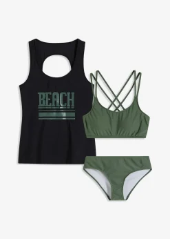 Tankini et haut de maillot (ens. 3 pces)
