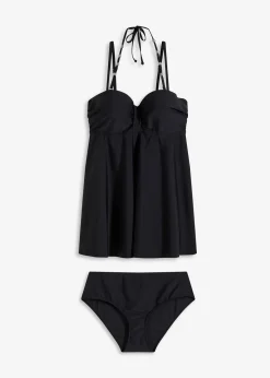 Tankini long à bretelles décoratives (ens. 2 pces)