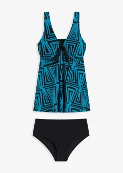 Tankini long (ens. 2 pces) à larges bretelles