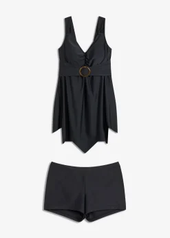 Tankini long (ens. 2 pces) à larges bretelles