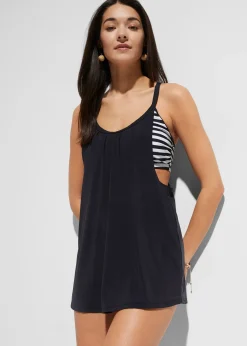 Tankini long (ens. 2 pces) effet superposé