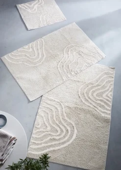 Tapis de bain à motif graphique