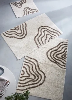 Tapis de bain à motif graphique