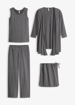 Tenue d’intérieur (ens. 3 pces) en viscose majoritaire