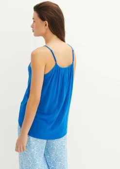 Top à fines bretelles en viscose fluide