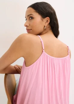 Top à fines bretelles en viscose fluide