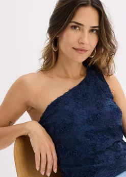 Top brodé une épaule