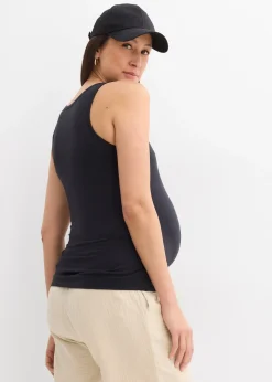 Top de grossesse et d’allaitement en coton avec soutien-gorge intégré