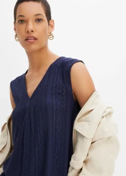 Top en broderie anglaise