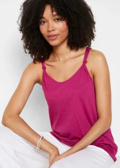 Top en coton à détails nœuds