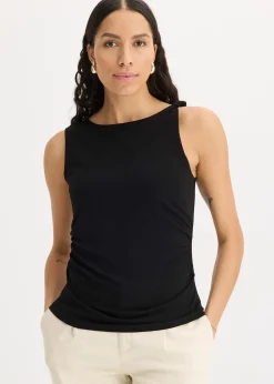 Top en jersey twisté