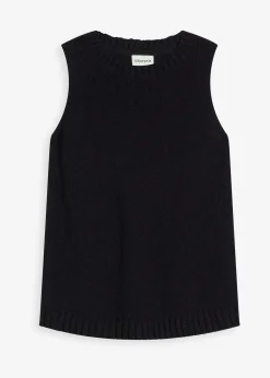 Top en maille coton texturée