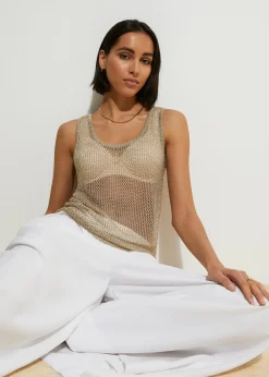 Top en maille de viscose mélangée
