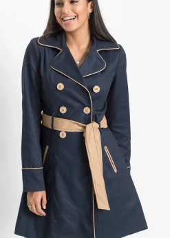 Trench-coat coupe trapèze