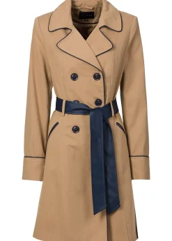 Trench-coat coupe trapèze