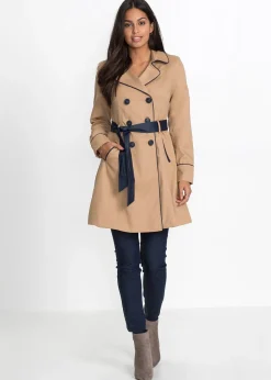 Trench-coat coupe trapèze