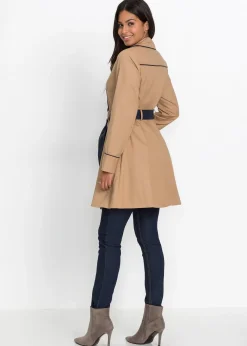 Trench-coat coupe trapèze